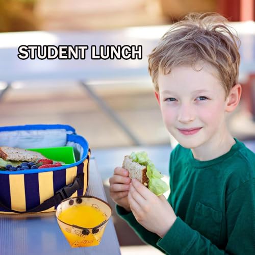 MIUPOO Collapsible Cup Set,Portable Mess Kit,Food Grade Material Free Folding Cup for Lunch Family Picnic, 4.7×4.2×3.2 Inches,4Pieces - size: 4.7×4.2×3.2 Inches
