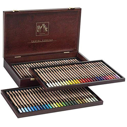 Caran D'ache Set of 84 Pastel Pencils In A Wood Box (788.484)