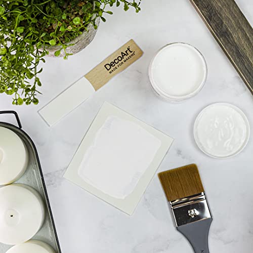DecoArt Americana Decor Satin Enamels Acrylic Paint, Pure White, ADSA02, 8 fl oz, Jar (3 Pack) - color: Pure White (3 Pack)