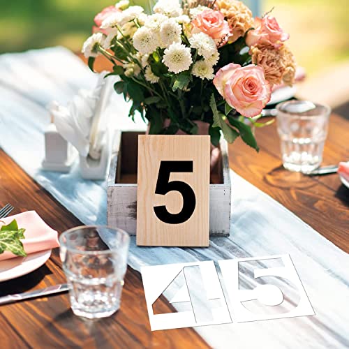 7 Inch Number Stencils Plastic Number Stencils Reusable Digital Painting Templates for Cake Stencil Address Templates - size: 7 Inch