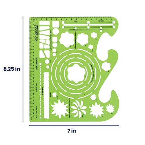Pacific Arc Landscape Template Guide, with Trees, Shrubs, Hedges, Fences, Flagstone Walks, and Terraces - style: Landscape