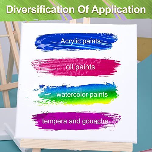 4 Packs Stretched Canvases for Painting with 3x5in,5x7in,8x10in,10x12in, Primed Canvas,Blank Painting Canvas for Oil & Acrylic Paint. - size: 4 Packs - 4 Sizes (3x5 5x7 8x10 10x12)