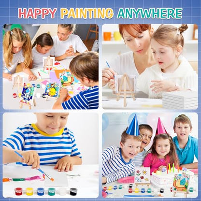 ESRICH 10 Set Canvas Painting Kit, Mini Acrylic Paint Set - size: 10 set 4 x 4 inches