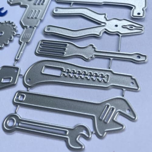 Repair Tools Cutting Dies for Making Men's Cards Metal Dies Handmade DIY Paper Cards Album Decoration Stencils Template Embossing for Card Scrapbooking Craft (Tools) - style: Repair tools