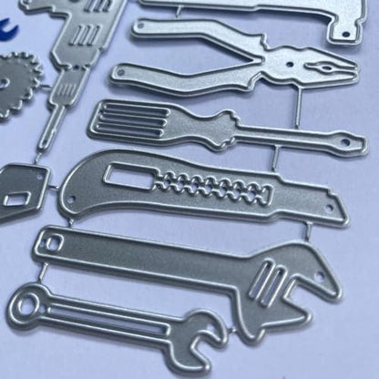 Repair Tools Cutting Dies for Making Men's Cards Metal Dies Handmade DIY Paper Cards Album Decoration Stencils Template Embossing for Card Scrapbooking Craft (Tools) - style: Repair tools