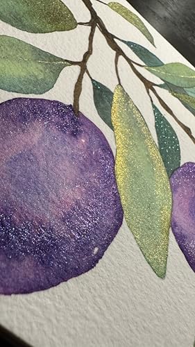IUILE Handmade Watercolor Paints - Mica 20 Dot Card (20 colors). Metallic, Shiny, Shimmer - color: Mica 20 Dot