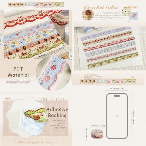 PET Tape Stickers for Journaling Supplies,Journal Stickers for Scrapbooking - color: Landscape