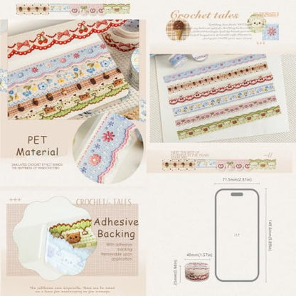 PET Tape Stickers for Journaling Supplies,Journal Stickers for Scrapbooking - color: Landscape