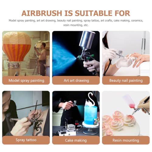 Airbrush Paint Cup 6 Pcs Plastic PP Easy Clean Detachable | Replaceable Pigment Cups for Hobby Airbrush, Model Making, Cake Decorating, Nail Art, Solvent-Resistant