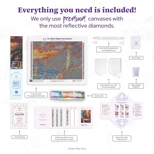 DIAMOND ART CLUB Apex of Fate Diamond Painting Kit for Adults | Fun DIY Crafts for Adults, Square Diamond Art Canvas by Chuck Pinson, 15.8" x 12.1" (40.1 cm x 30.6 cm) - color: Apex of Fate