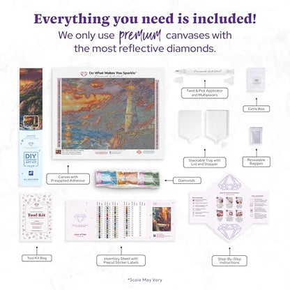DIAMOND ART CLUB Apex of Fate Diamond Painting Kit for Adults | Fun DIY Crafts for Adults, Square Diamond Art Canvas by Chuck Pinson, 15.8" x 12.1" (40.1 cm x 30.6 cm) - color: Apex of Fate