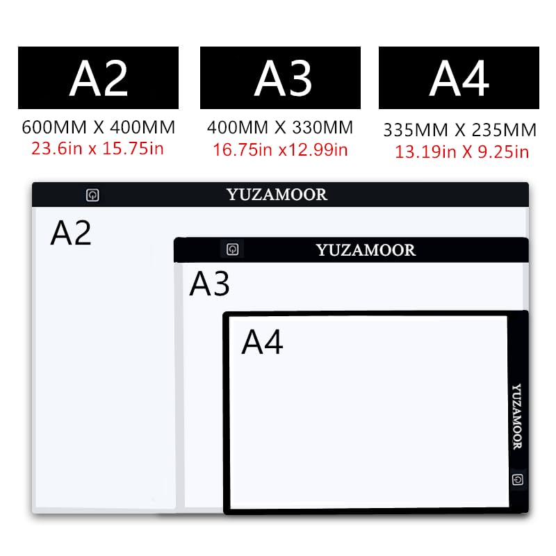 A3 LED Light Pad for Diamond Art, Sketching, Painting - Adjustable Brightness, Sketching, Tracing - USB Powered Complete Art Light Board Kit with Pad Stands and Clips - size: A3 Kit