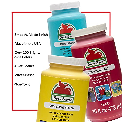 Apple Barrel Acrylic Paint, 16 oz, Purple Iris (Pack of 12) - color: Purple Iris, size: 16 Fl Oz (Pack of 12)