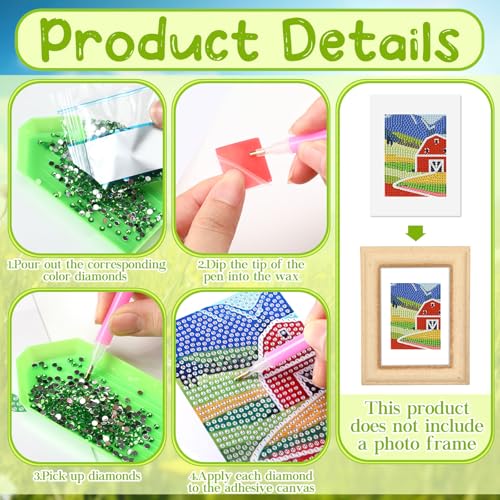 Xuhal 30 Pcs Landscape Small Diamond Painting Kits for Adults Sunrises & Sunset Mini Diamond Art Kits Mini Mountain Landscape Rhinestones Crafts with Cardboard for Home Wall Decor - style: Scenery