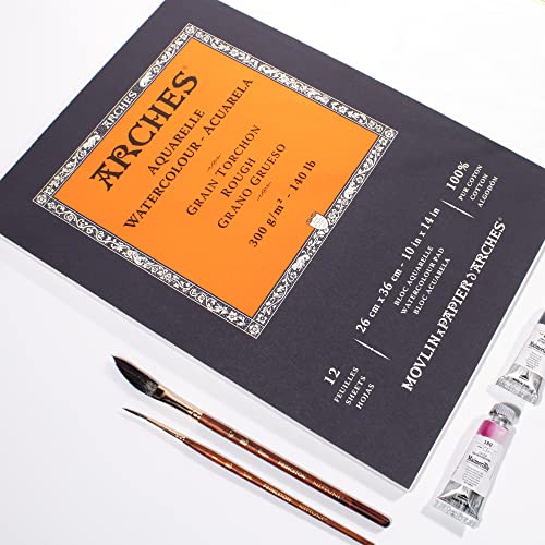Arches Watercolor Pad 10x14 Inches 140lb/300 Rough - size: 10"x14", style: Rough