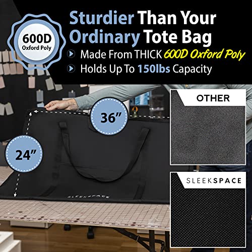 Sleekspace Art Portfolio Case. Soft Case Professional Portfolio with Multi Handles for Artwork Storage,Presentation Book Carrying,Artist Portfolio Bag - size: 19x25 Inches