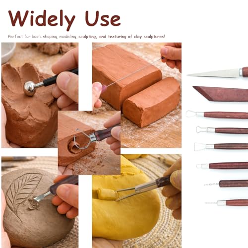 50PCS Clay Sculpting Tools Set with Storage Bag, Pottery Tools for Adult