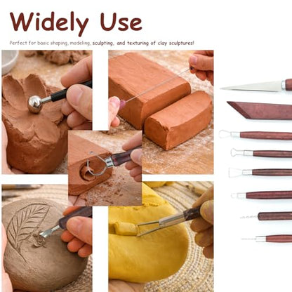 50PCS Clay Sculpting Tools Set with Storage Bag, Pottery Tools for Adult