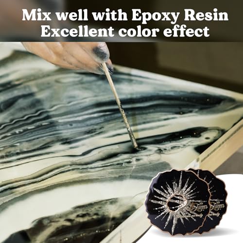 LET'S RESIN Black Epoxy Resin Pigment Paste,100ml High Concentrated | Epoxy Resin Color Pigment for Resin Art, Opaque Resin Dye for Resin Painting, River Table, Resin Jewelry Making, Coaster - color: black