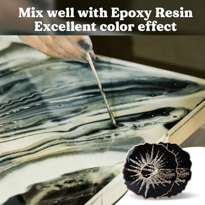 LET'S RESIN Black Epoxy Resin Pigment Paste,100ml High Concentrated | Epoxy Resin Color Pigment for Resin Art, Opaque Resin Dye for Resin Painting, River Table, Resin Jewelry Making, Coaster - color: black