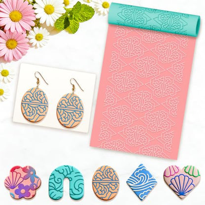 beinkmake 5Pcs Ocean Pattern Polymer Clay Texture Rollers, Plastic Clay Tools with Storage Case for DIY Jewelry Making, Scrapbooking, Pottery Crafting - color: Ocean Pattern