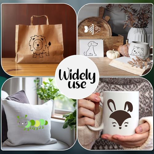 100 Pcs Small Stencils for Crafts, 2 Inch Reusable Cute Stencils for Painting on Wood DIY Craft for Drawing Templates Wall Home Decor Canvas Fabric(Animals) - style: Animals