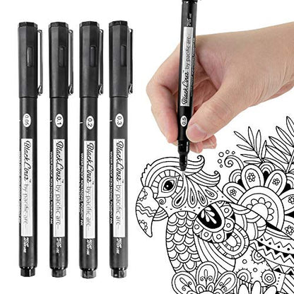 Pacific Arc Blackliner Fine Line Drawing Pen Sets 4 Assorted fine - size: 1 Count (Pack of 4)