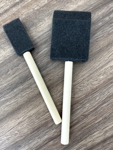 Artlicious Foam Brush Set - Pack of 20 Disposable, 2-inch Sponge Paint Brushes for Acrylic Painting, Staining, Varnishes & DIY Craft Projects - Art Supplies - size: 2 Inch - 20 Pack
