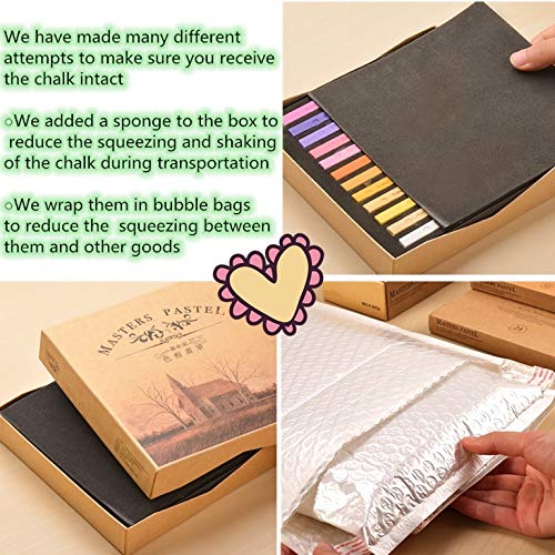 Non Toxic Artist Pastels,Square Soft Pastels Set,Chalks 12/24/36/48 Colors Soft Dry Pastel Artist Chalk Pastel Sticks for Office School Art Drawing Painting Supplies Professional Art Pastel (48Pcs) - color: 48Pcs