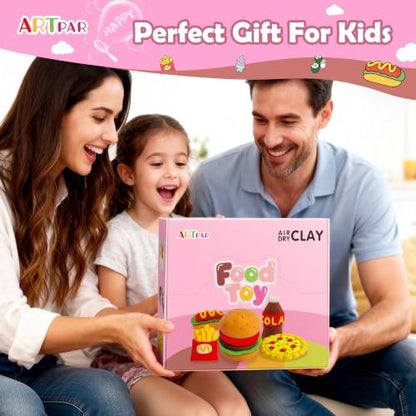 ARTPAR Air Dry Clay for Kids,12 Mini Food Modeling Magic Clay Sculpting Kit - color: Colorful Food Kit