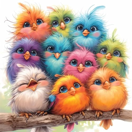 RYMILIE Birds Diamond Art Kits for Adults Diamond Painting Kit 12x16in - color: DP00626