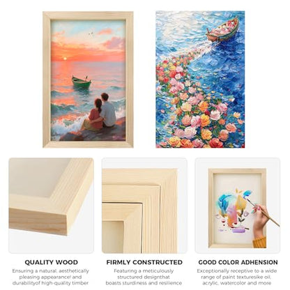 8 Pack 6x12 Inch Unfinished Square Wood Panels for DIY Painting Crafts - size: 6"×12" 8 Pack