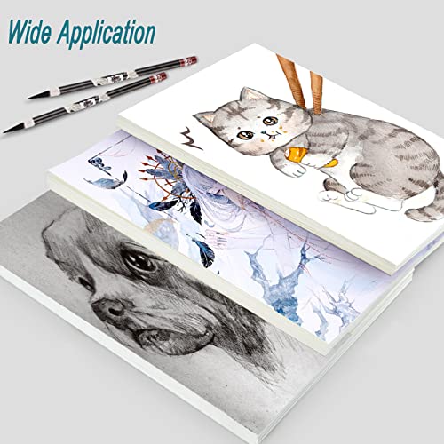 82 Sheets Watercolor Paper, 230 GSM Cotton Cold Press, 5x7 Inch Thick Off-White Acid-Free Artist Paper for Painting, Gouache, Acrylic, Sketching, Journals & Mixed Media