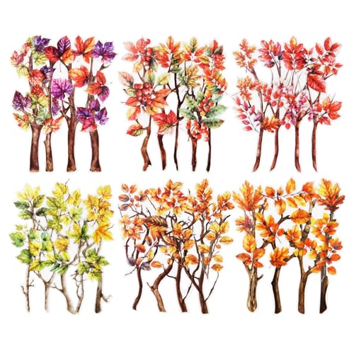 Foliage PET Sticker Set, 150PCS Leaf and Branch Stickers for Scrapbooking, Journaling, DIY Crafts, and Art Supplies - color: Leafy Branches