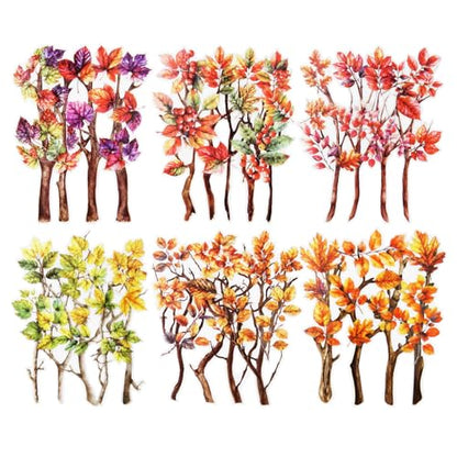 Foliage PET Sticker Set, 150PCS Leaf and Branch Stickers for Scrapbooking, Journaling, DIY Crafts, and Art Supplies - color: Leafy Branches