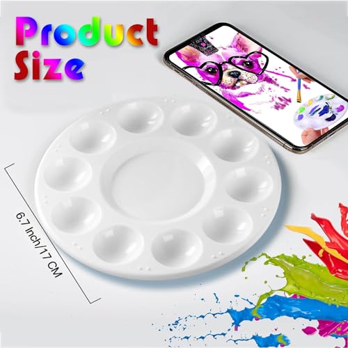40PcsArt Paint Tray Palettes,Paint Trays for Kids or Student to Craft DIY Painting or School Project, White Plastic Paint Pallets