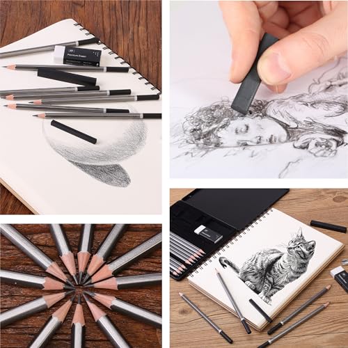 Mr. Pen- Drawing Sketching Pencil Set, 19 pcs, Graphite Pencils (10B-6H) - size: 19 pcs