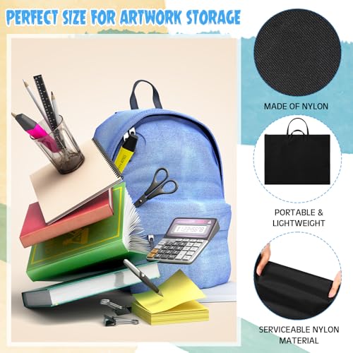 Abbylike 1 Pcs 48x36 Inch Art Portfolio Bag Black Large Waterproof Nylon - color: Black, size: 48 x 36 Inch