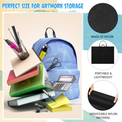 Abbylike 1 Pcs 48x36 Inch Art Portfolio Bag Black Large Waterproof Nylon - color: Black, size: 48 x 36 Inch
