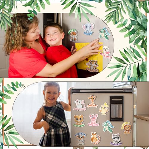 Xuhal 30 Pcs Positive Diamond Painting Magnets Diamond Art Kits for Adults | Inspirational Animal Refrigerator Magnets, 5D Rhinestone Fridge Magnetic Sticker, Diamond Club Gifts, Small DIY Crafts - color: Inspirational