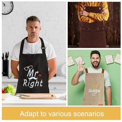 2 Pack Kitchen Cooking Aprons, Adjustable Bib Soft Chef Apron with 2 Pockets for Men Women - color: Pink