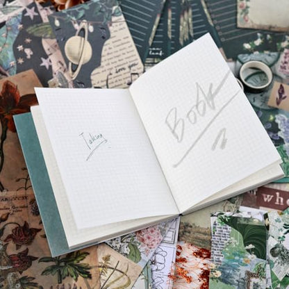 Diuhofart Vintage Scrapbooking Supplies Kit, 185pcs Junk Journal Kit with Scrapbook Paper Sticker Aesthetic Notebook Scrapbook Kit, Art Craft DIY Gift for Adult Women