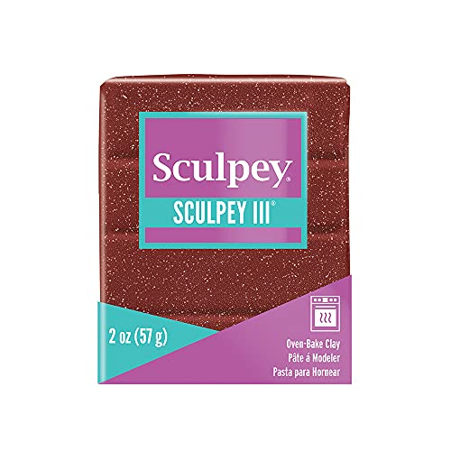 Sculpey III Oven-Bake Clay 2oz-Garnet - color: garnet glitter