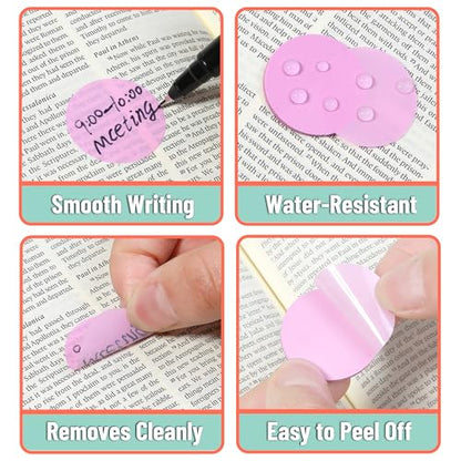 Mr. Pen- Round Transparent Sticky Notes, 1.1” Diameter, 14 Pads, 560 Sheets - color: Beach Joy, size: 560 pcs