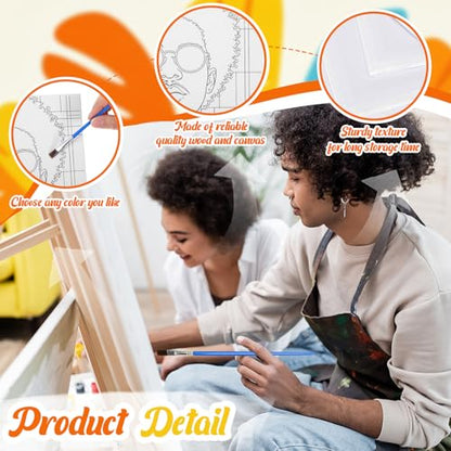 Sherr 285 Pcs 30 Sets Sip and Paint Kit for Adults,Portraits | Pre Drawn Canvas to Paint for Adults, Acrylic Paints, Brushes, Easels, Date Night, Birthday Party Gifts - style: Stylish African Figures