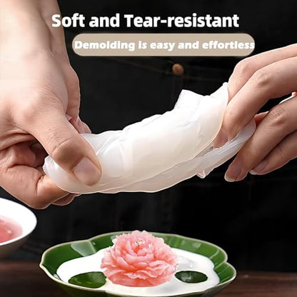 6 Pack Peony Flower Silicone Soap Molds with Large-Eye Wicking Needle,Candlewick,Moldes para Velas, Flower Molds Silicone Candle Molds for DIY Scented Candle, Soy Wax, Cake, Soap,Casting Craft Mould - color: 6PCS-Peony