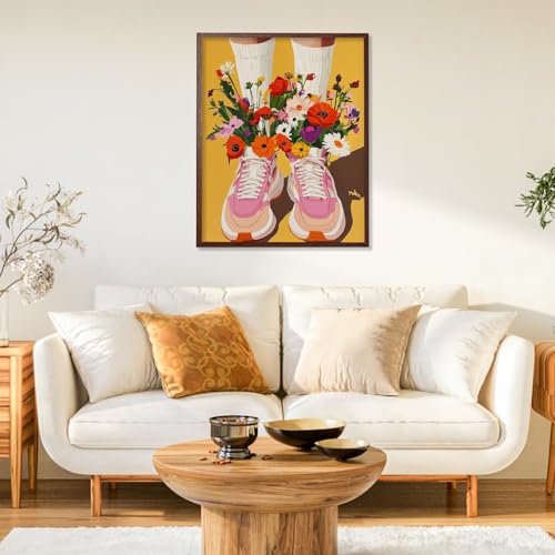 Paint by Numbers Kit for Adults, Sneakers DIY Painting Kit, 16x20 Inch - color: CYOP1P09