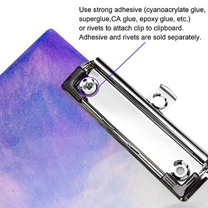 NiArt A4 Clipboard Epoxy Resin Mold & 5 Stainless Steel Low-Profile Clips