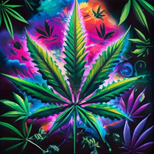 SHICERNHJ 5D Diamond Art Kits for Adults,Leaf Full Drill Diamond Dots for Adults Beginner DIY Round Paint with Diamond Painting Kits Gem Art for Crafts Adult Home Decor 14 X 14 Inch - color: SH151