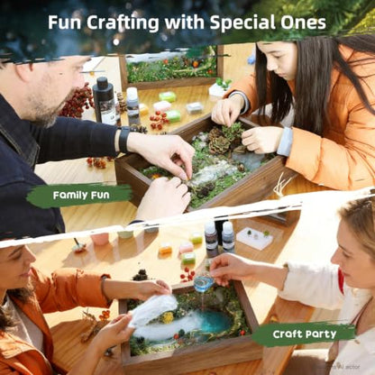 Microland Calming Craft Kits for Adults DIY Zen Forest Landscape Resin Craft Kit Fun Creative Crafting Set for Teens Women Relaxing Adult Activities on Ladies Night Crafty Artist Gift for Mom Birthday